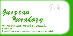 gusztav murakozy business card